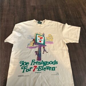 Joe Fresh Cream Graphic Tee with Green and Red Accents